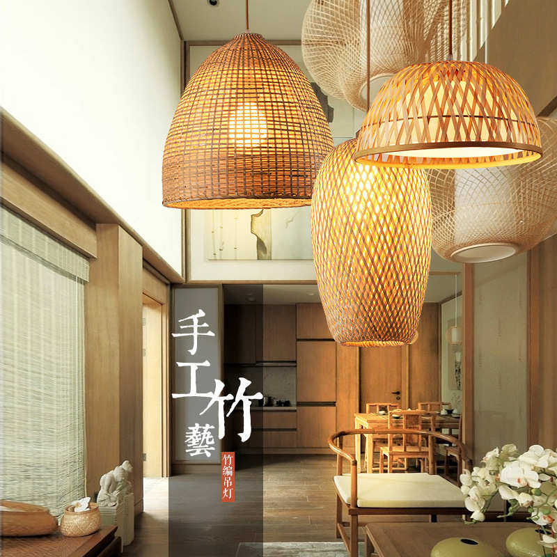 创意新中式竹编吊灯会所茶楼过道饭店餐厅灯装饰实木竹艺禅意灯具,家装灯饰光源,客厅吊灯,淘宝优惠券,粉丝福利购,淘宝优惠卷