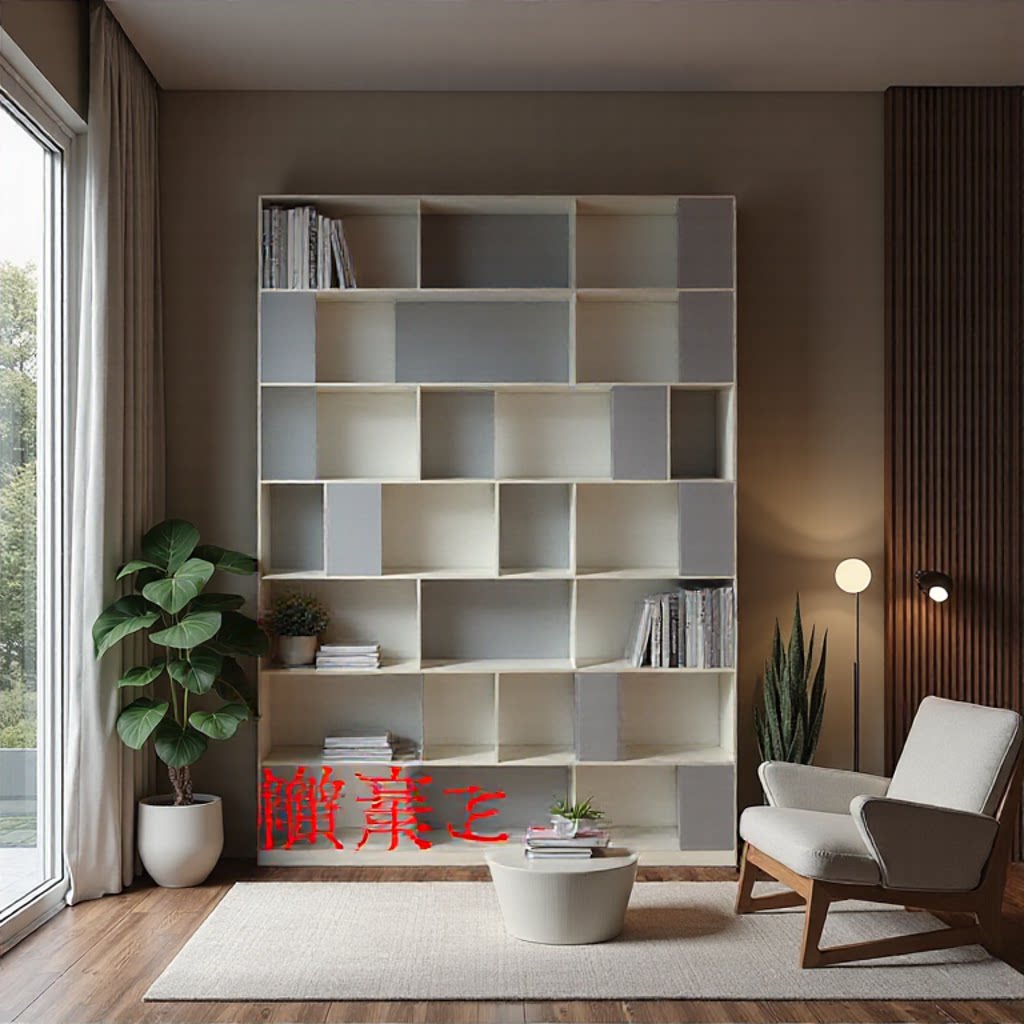 办公家具厂家板式文件柜客厅简易5层书柜入墙资料文件柜可定