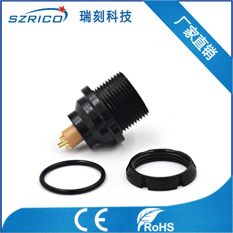 LED金属1K10芯航空插推拉自锁防水直式圆形连接器快速拔插连接器