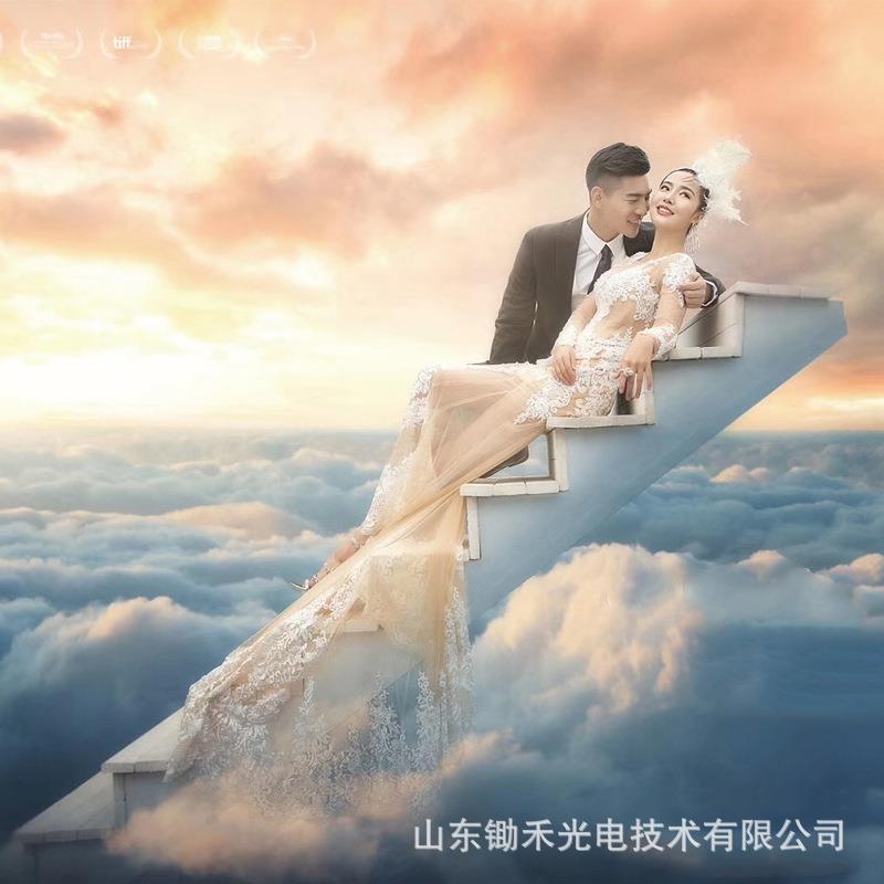 婚庆拍照打卡道具 爱情天梯 摄影背景装饰场地影楼建筑装饰