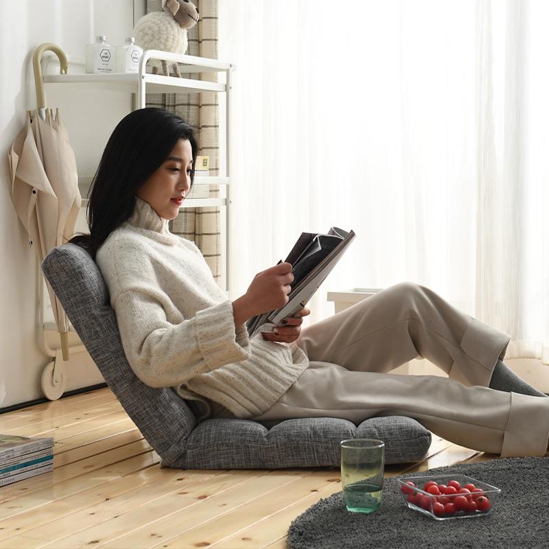 小沙发折叠床小型阳台休闲椅子飘窗靠背单人懒人沙发榻榻米卧室上