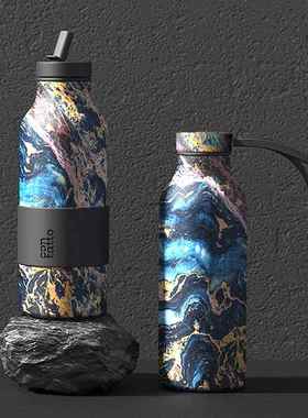 意大利contatto保温杯男士不锈钢水杯冬季新款高颜值学生大容量女