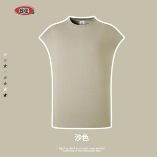 欧美高街运动休闲套装 背心夏fog色五分短裤 重磅棉坎肩无袖 美式