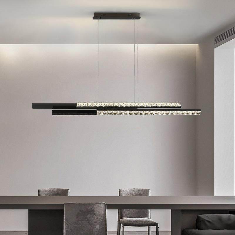 轻奢水晶吊灯复式楼梯客厅简约现代前台餐厅卧室样板房设计师灯具