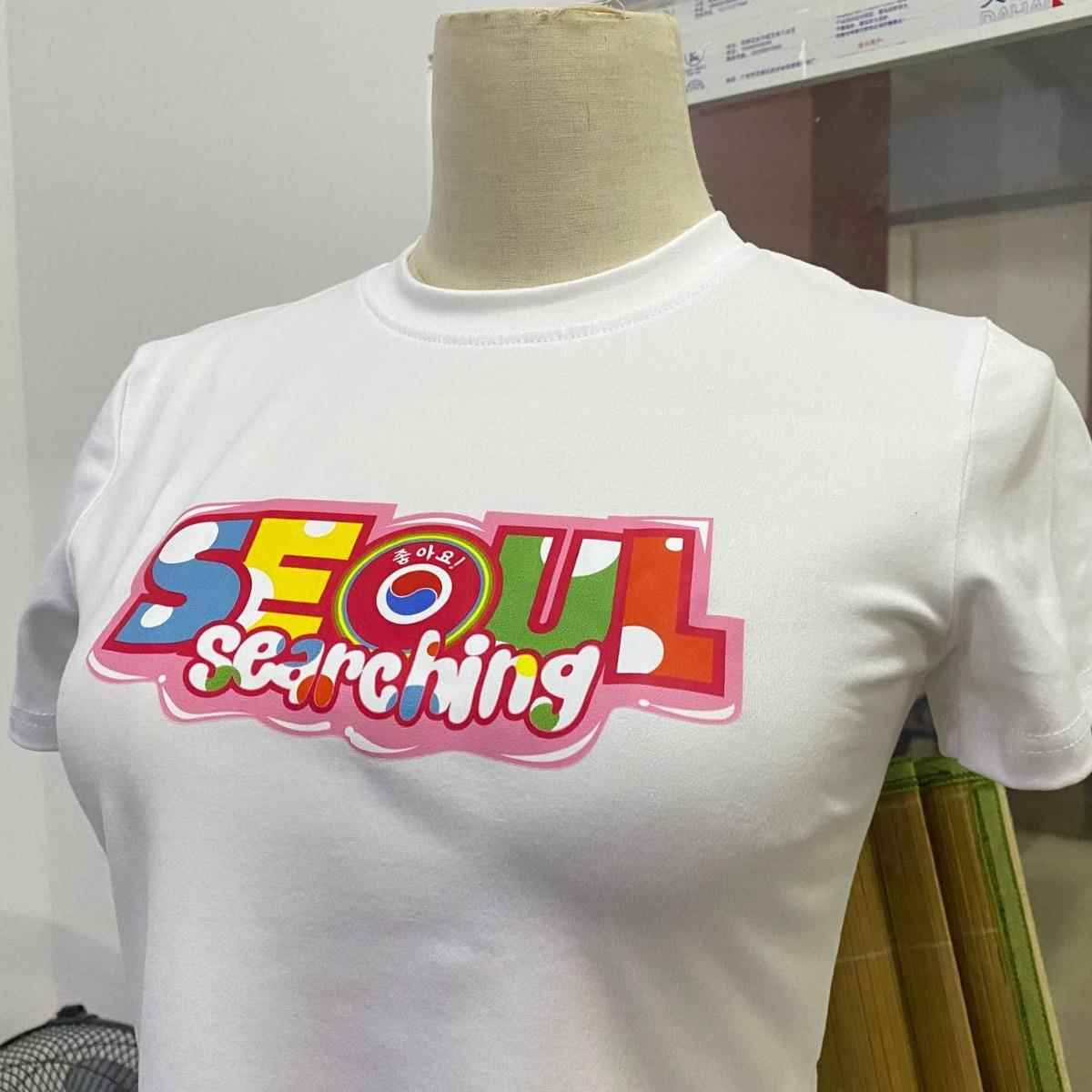 fashion trend women summer -shirt round neck colorblock