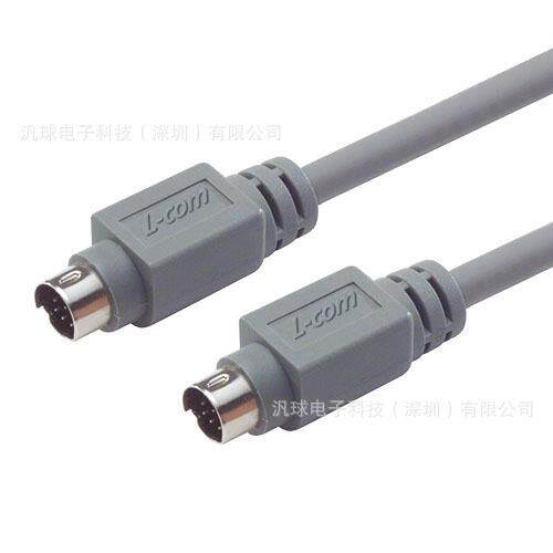 L-COM CSMD8MM-6 经济型模制线缆连接器 迷你DIN8公头/公头 现货