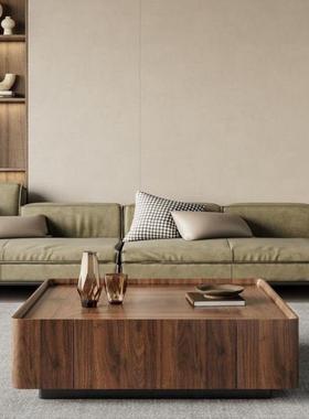 实木茶形几组0合轻奢现代胡桃木色LDP方新新中式客厅家用感225款