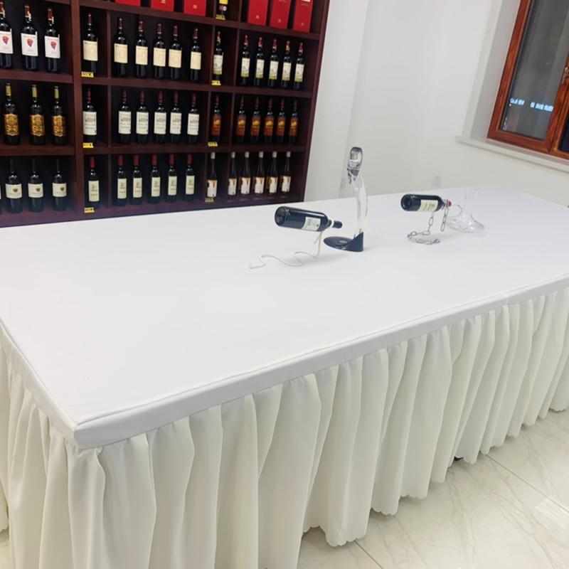 会议桌布签到台裙展会办公室台布桌裙酒店长方罩制作会议室长桌布