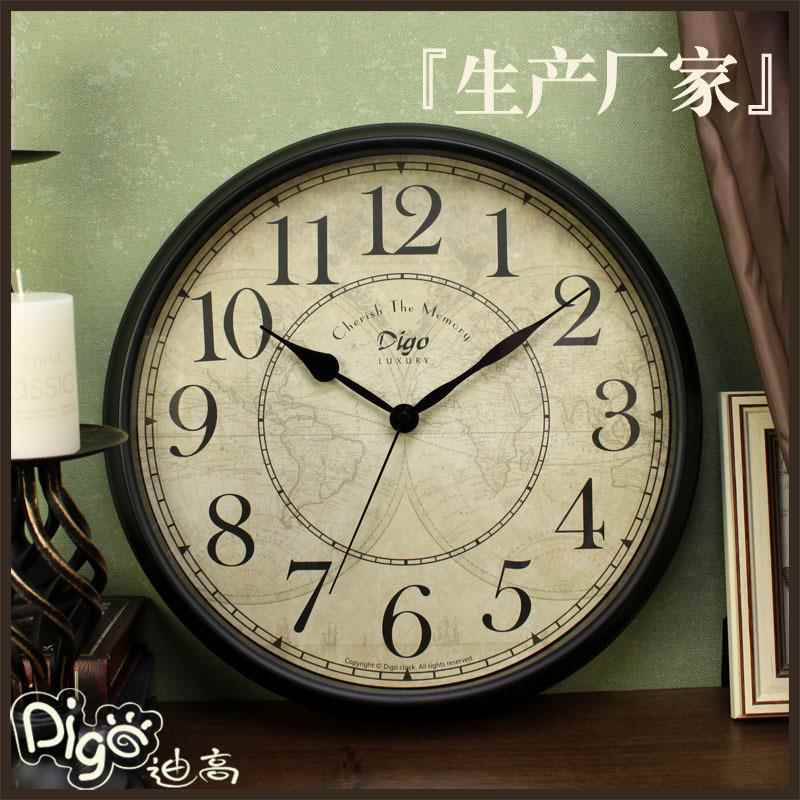 厂客直销美式复古挂钟家钟创意厅钟表装饰B1513H26时亚马逊热卖爆