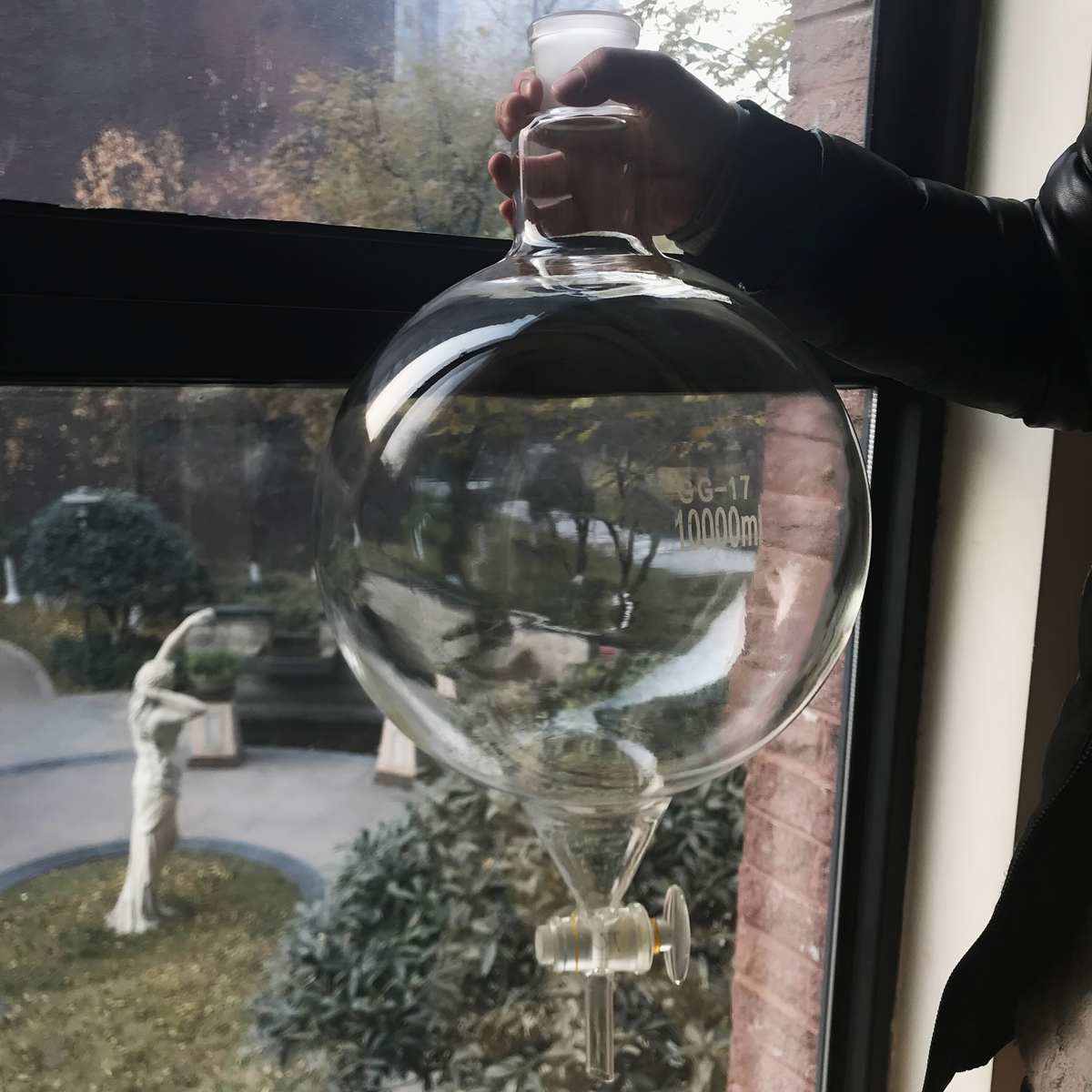 球形分液漏斗125/250/500/1L2L3L5L10厚料玻璃四氟球分实验分液瓶