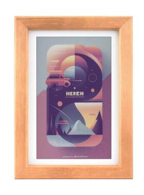 待PFRIhotoPainter87.3墨寸7彩色带实木相框电子水屏超长机00×48