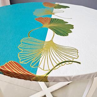 小圆桌套PVC防水免洗圆形饭桌布 全包边茶几垫台布松紧带圆几新品