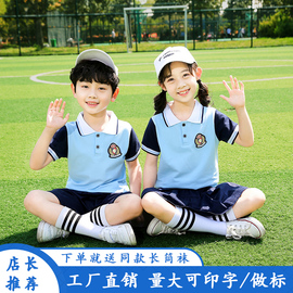 小学生校服夏季班服幼儿园园，服夏装英伦，风毕业照服儿童演出服套装