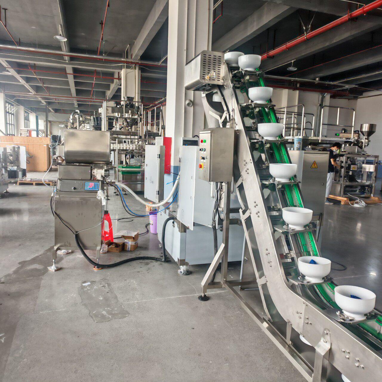 双工位半自动牛羊肉牛杂汤给袋式包装机人工称重碗式提升机转子泵