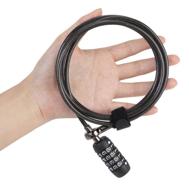 电动自行车滑板车锁 推车童车锁 头盔锁密码钢缆锁 加长钢丝绳锁