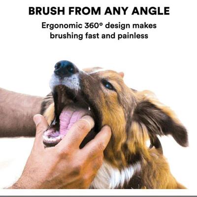 Dog Super Soft Pet Finger Toothbrush Teeth Cleaning Bad Brea