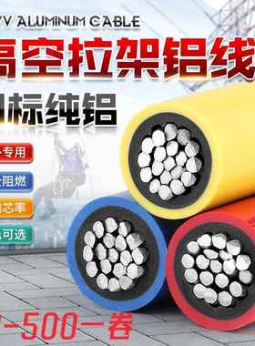 国标送检BLVV双皮铝电线10/16/25/35/50/70/95/120平方双塑电缆线