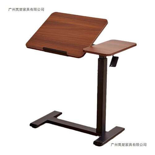 气动液压升降桌可翻转电脑桌站立式工作台置地可移动升降床边桌