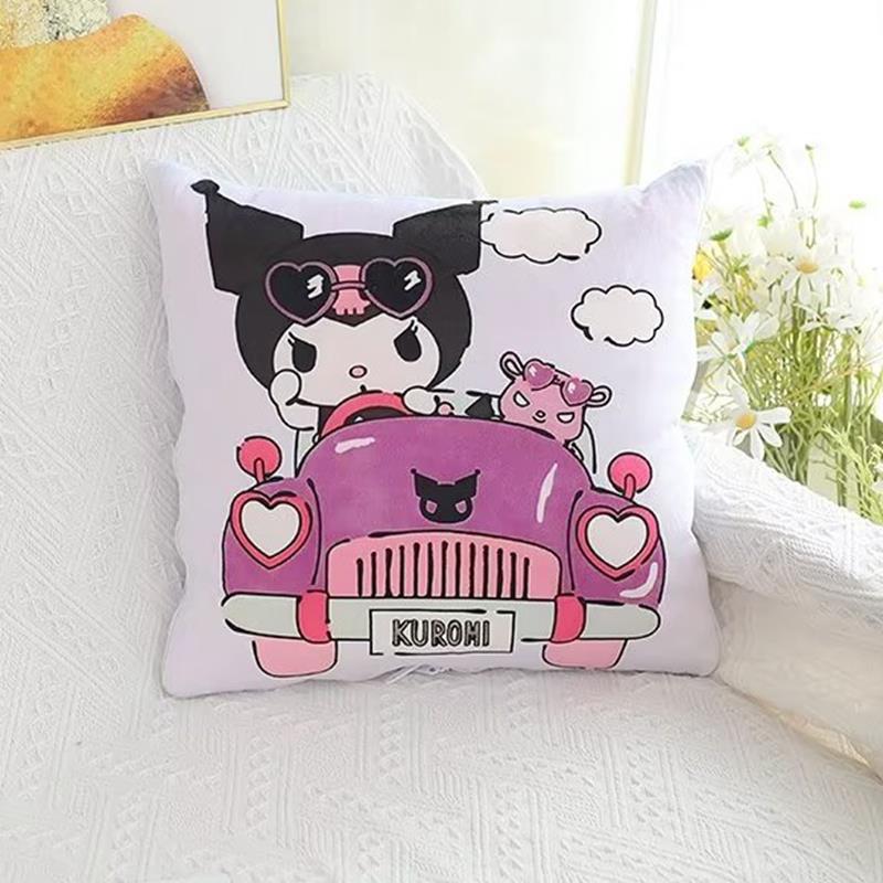 高档库洛米抱枕汽被子两用夏二合一季卡通车折叠车用毛睡绒办公室
