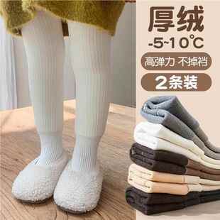 女童打底裤加绒加厚冬一条过冬保暖特厚一体宝宝打底袜儿童连裤袜
