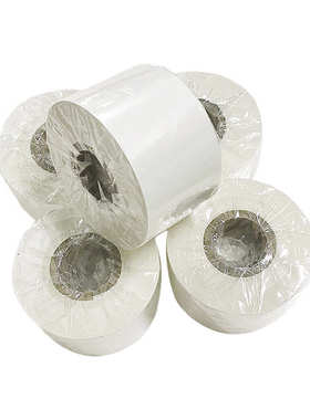 厂家批发白色进口覆膜树脂碳带覆膜PPPE不干胶标签条码打印机碳带