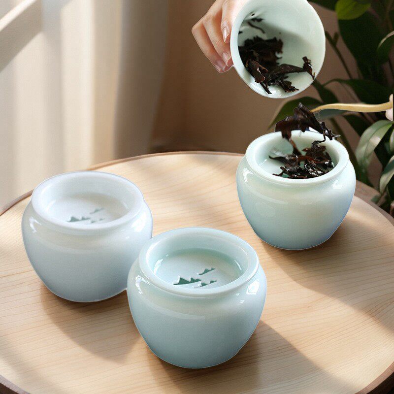 玉泥白瓷茶洗建水茶渣缸废水缸带盖小号陶瓷干泡水孟功夫茶道配件