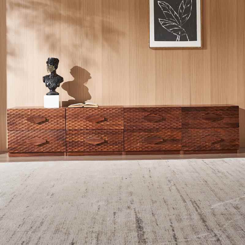 北欧斗柜实木抽屉柜卧室储物复古收纳柜床头柜客厅靠墙家用床边柜