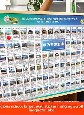 新款大学名校挂图高考985名校目标墙贴全国名牌大学分布图纸挂画