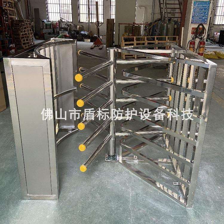 商场超市单向入口通道半高单项不锈钢栅栏闸成品旋转门