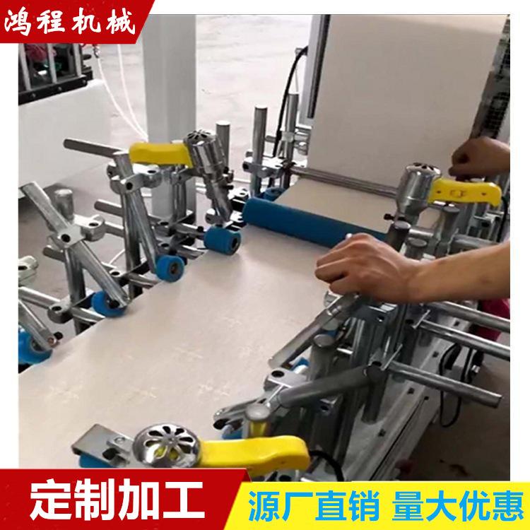 生态木装饰板木饰面覆膜机鸿程三面贴膜网格布滴水护角包覆机