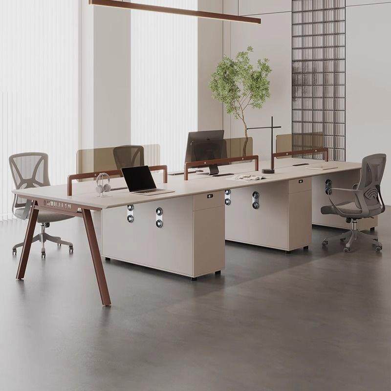 办公桌简约现代办公桌椅工位组合双两4四6人位员工办公家具职员桌