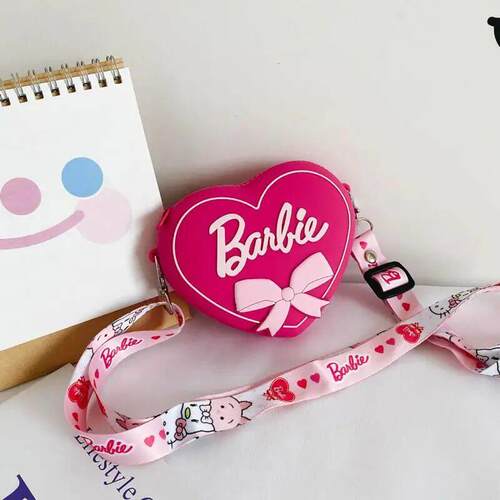 Cute Pink Barbie Bag Girls Silicone Zero Wallet Fashion Wome