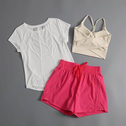 Female yoga cycling fitness three suit sports underwear