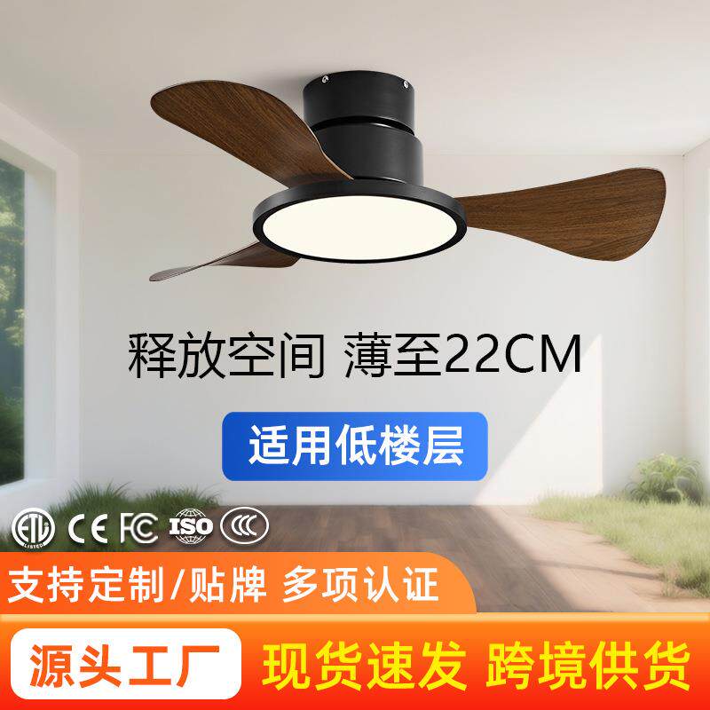 吸顶风扇灯卧室餐厅全光谱吊扇灯阳台过道儿童小型静音电风扇吊灯