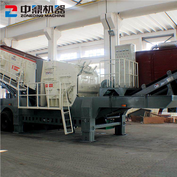 在四川广元时产30吨定制轮胎0移动破站河南轮胎移动破碎 站生碎产