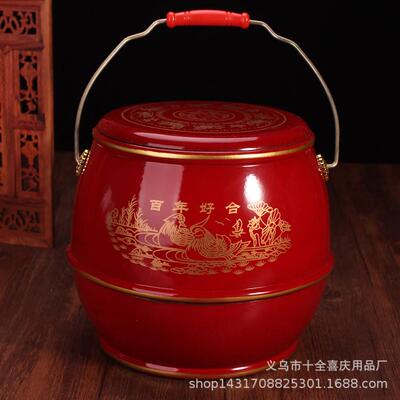 厂家婚庆子孙桶红色塑料马桶子孙宝桶好合结婚嫁妆子孙桶