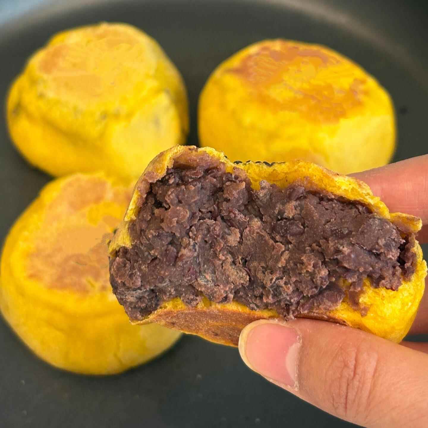 *包子早餐加热即食南瓜豆沙包山东纸皮南瓜红豆包手工包子早餐速