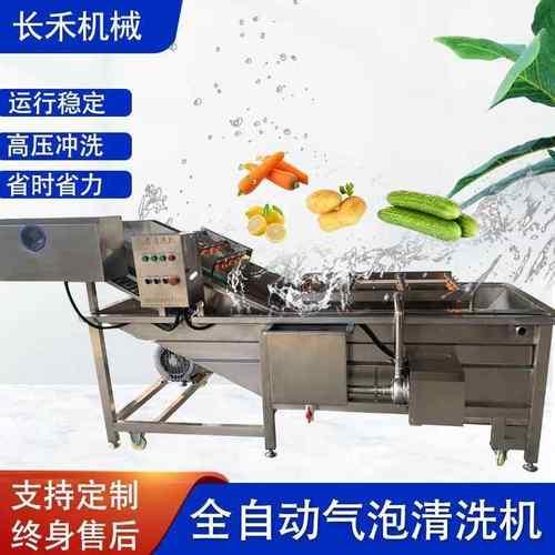 全自动气泡清洗机水产品八爪鱼碧根果清洗预制菜净菜商用