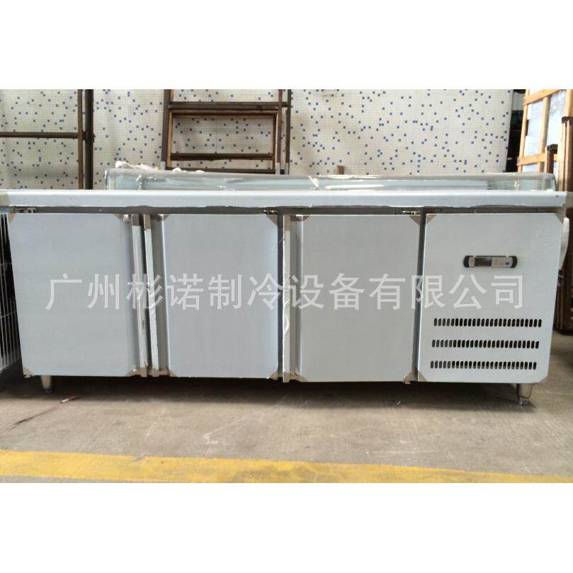 双门沙拉冷藏保鲜工作台厨房设备齐全冷藏工作台商用展示冷柜