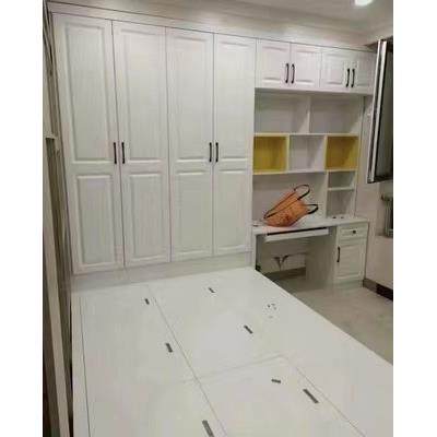 全屋家具原木卧室榻榻米床衣柜组合一体实木地台储物箱体