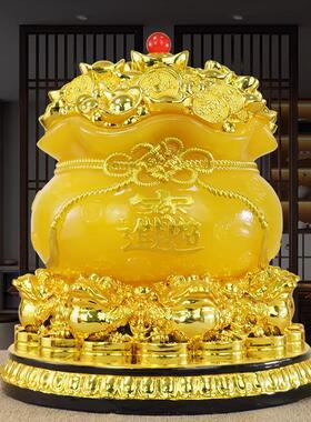 招米纳福聚宝盆摆件家居装饰品客厅玄关办公前台摆放乔迁开业礼品