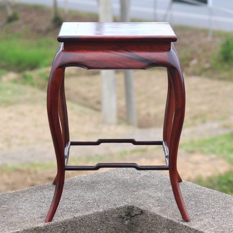 9WOR红木雕刻花几鸡翅木正方小花架奇玉石底座摆件鱼缸花盆景置物