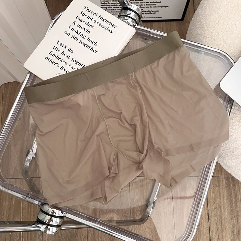 蜜桃纤维透气透明男士男平角内裤