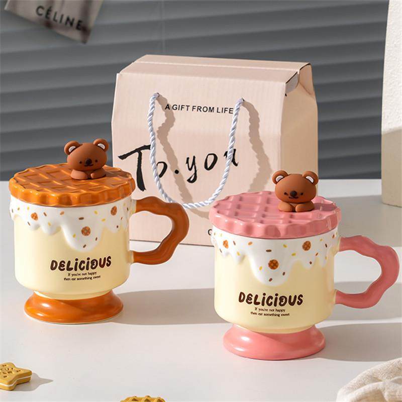 礼物闺蜜带把手黄油小熊变温马克杯陶瓷生日礼物伴手礼女生简约,餐饮具,马克杯,淘宝优惠券,粉丝福利购,淘宝优惠卷