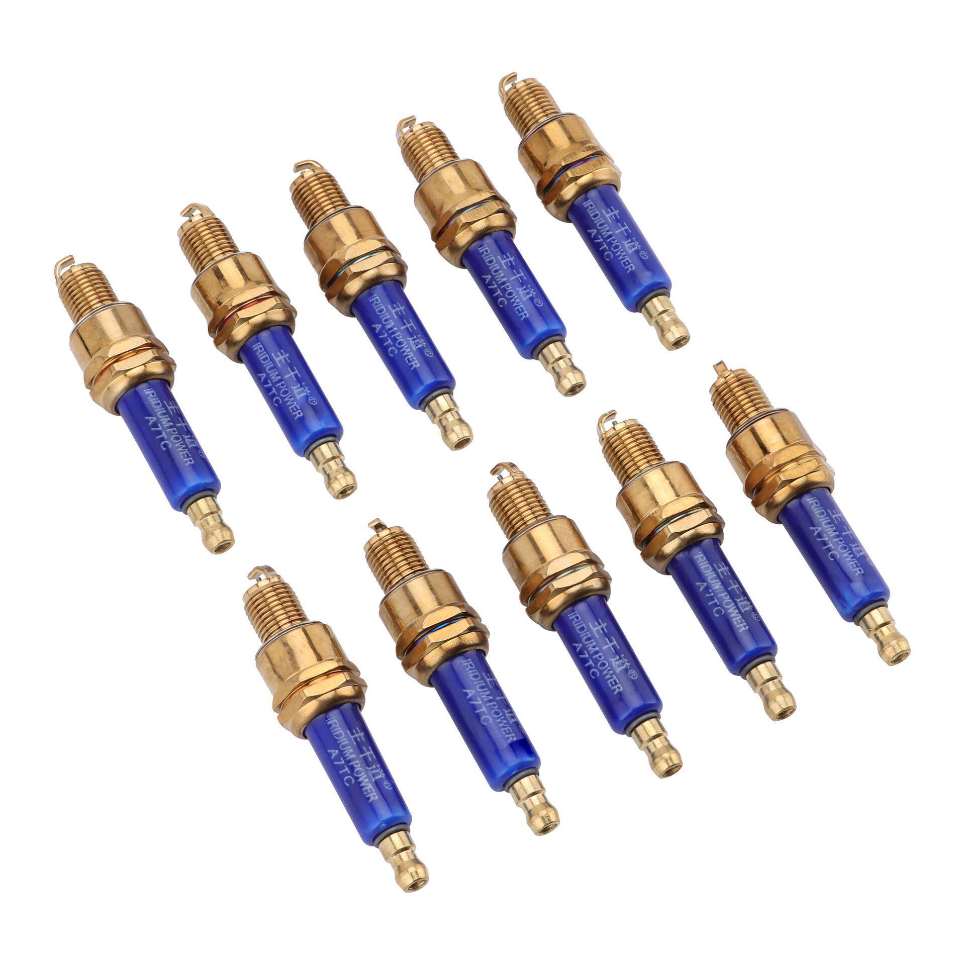 10个一盒的单爪A7TC铱金火花塞更换110cc125cc140ccATV摩托车