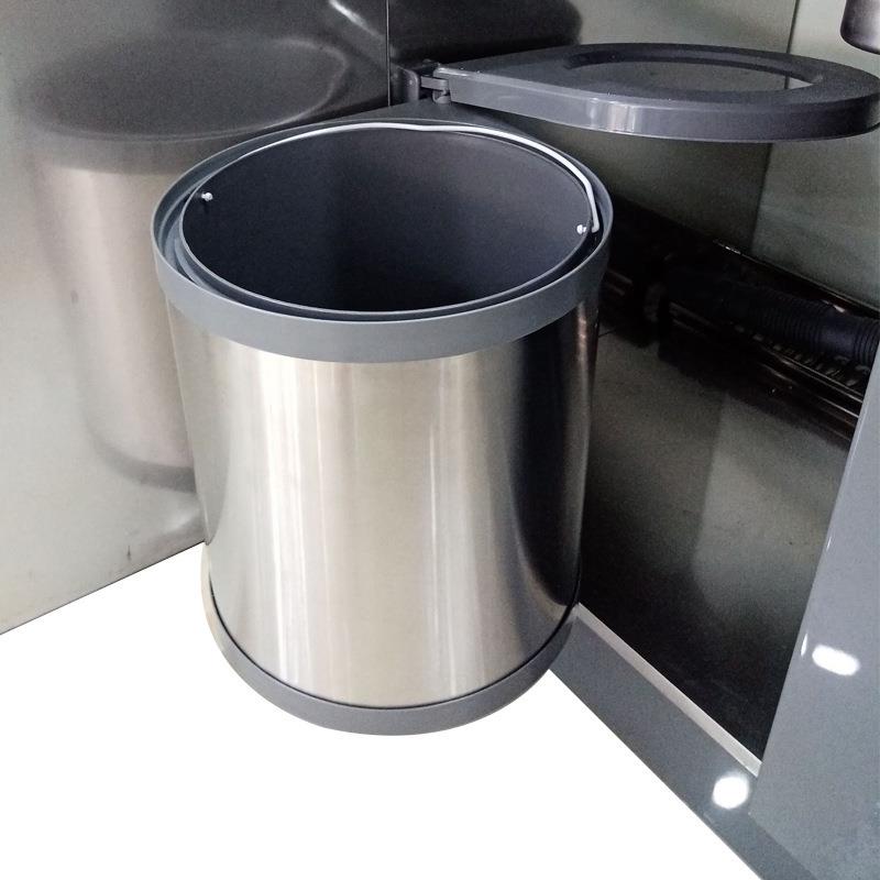 垃圾桶厨房垃圾桶垃圾桶垃圾桶嵌入商用厨柜不锈钢垃圾桶柜内旋转