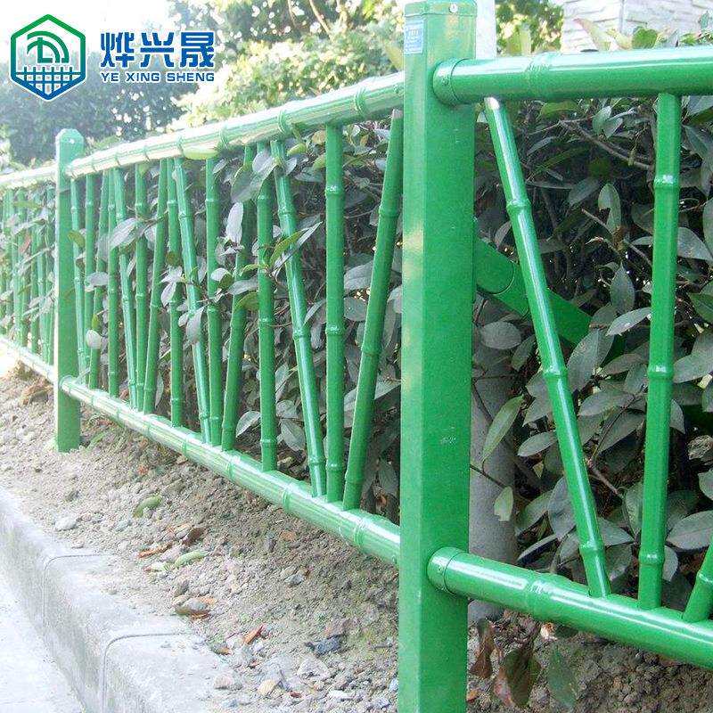仿竹护栏 道路河堤公园护栏不锈钢景区花园仿竹防护篱笆栅栏