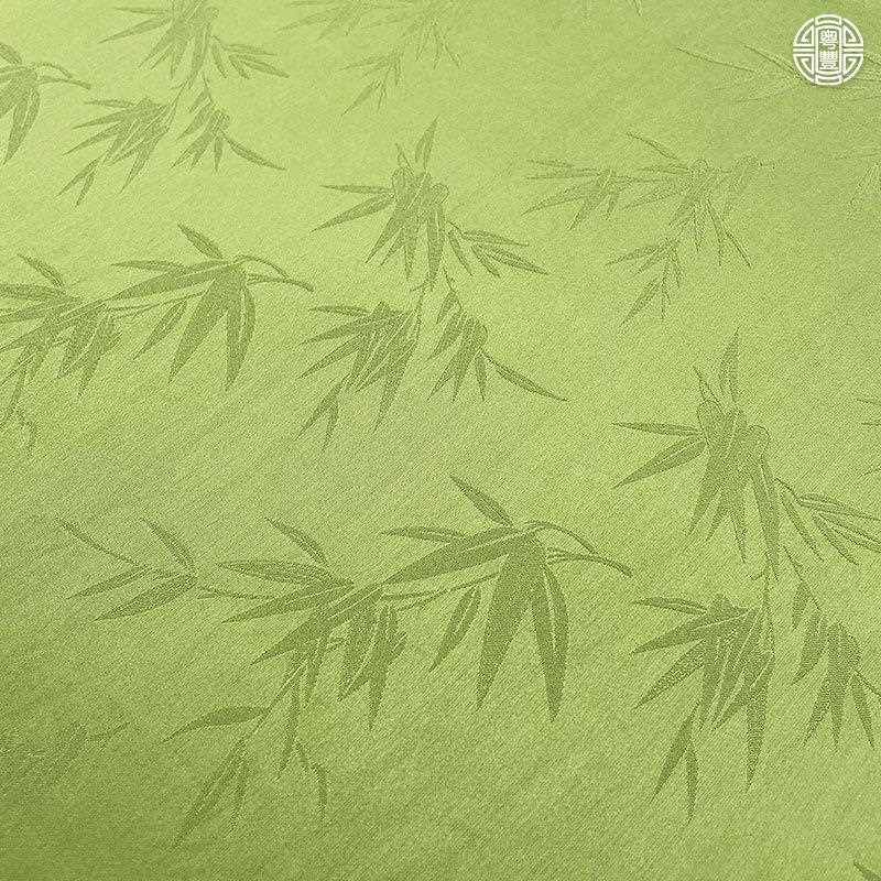 新款直销仿醋酸竹纹提花竹叶子绸缎垂顺丝滑礼服打底衬衫裙子暗纹