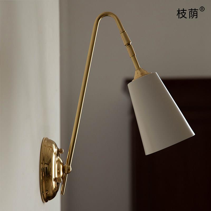 枝荫复古黄铜壁灯北欧中古客厅走廊创意氛围墙灯卧室床头灯壁挂灯