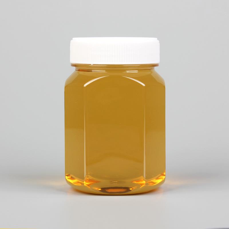一斤装蜂蜜瓶塑料瓶加厚带盖食品级透明八角带内盖密封罐
